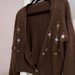 Embroidered cardigan